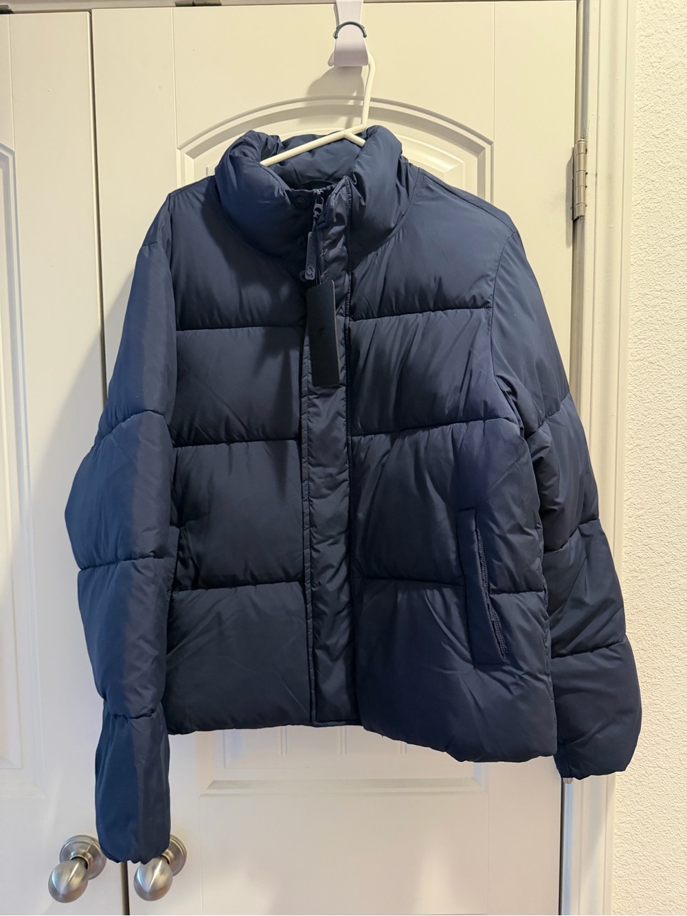 Fabletics Navy Quilted Puffer Jacket